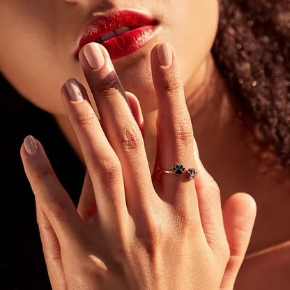 Anello "Zampette a Cuore" in argento 925