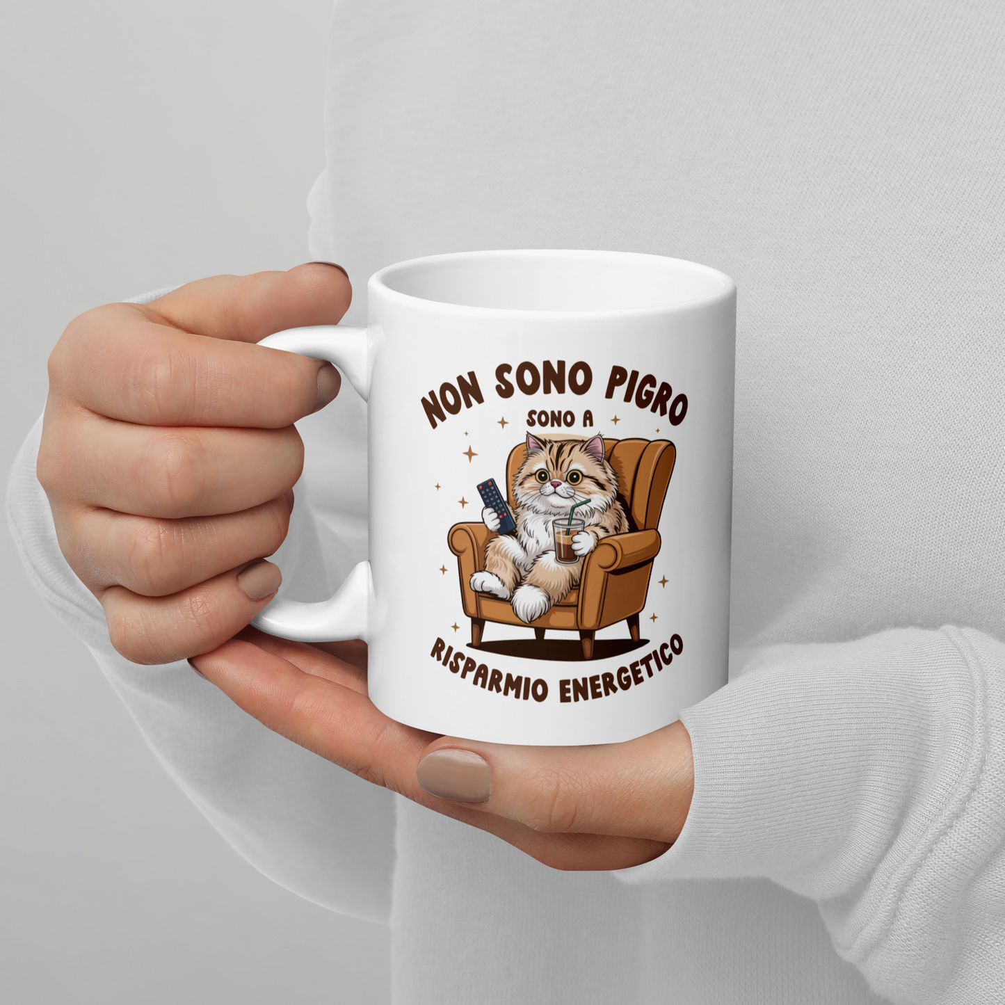 Tazza "Gattaro/a a risparmio energetico"