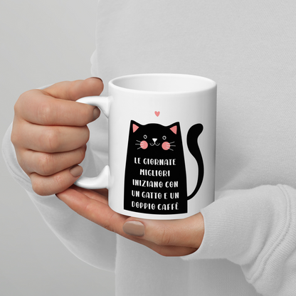 Tazza “Gatto & Doppio Caffè”