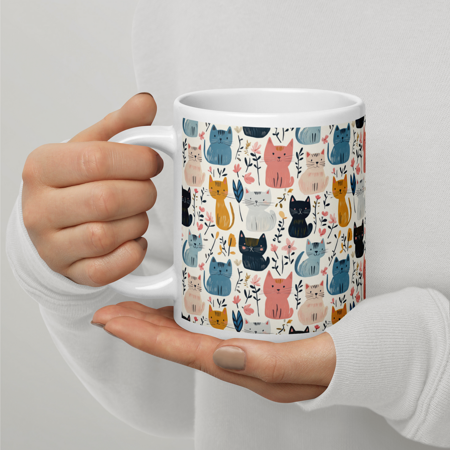 Tazza "Micio Floreale"